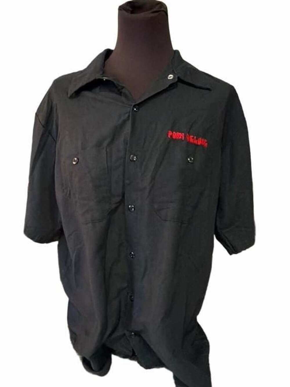 Red Kap Porn Deluxe Work Shirt Size XL Black Short Sleeve